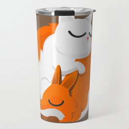 Fox and cat Travel Mug