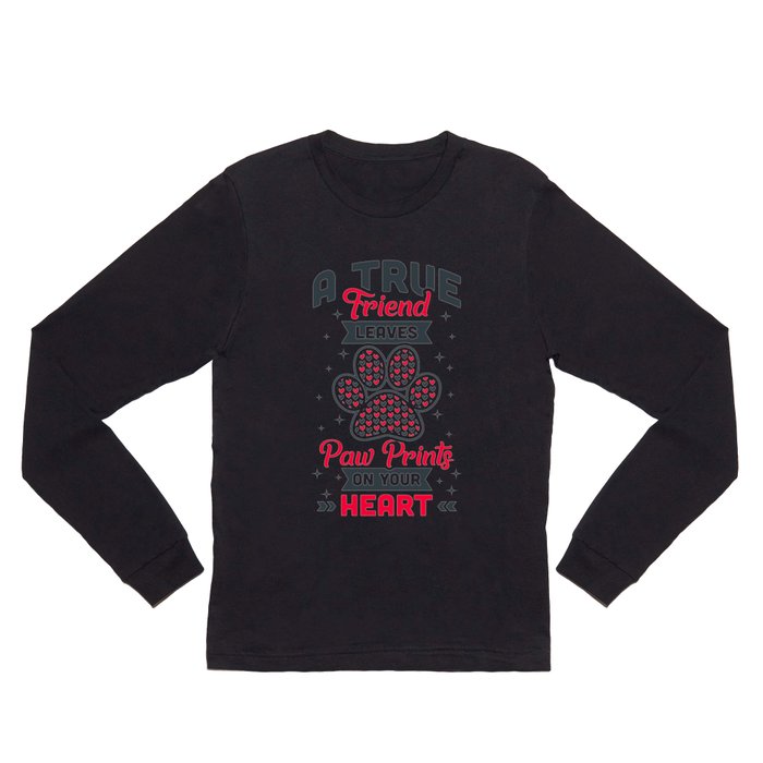 Paw Prints On Your Heart Long Sleeve T Shirt