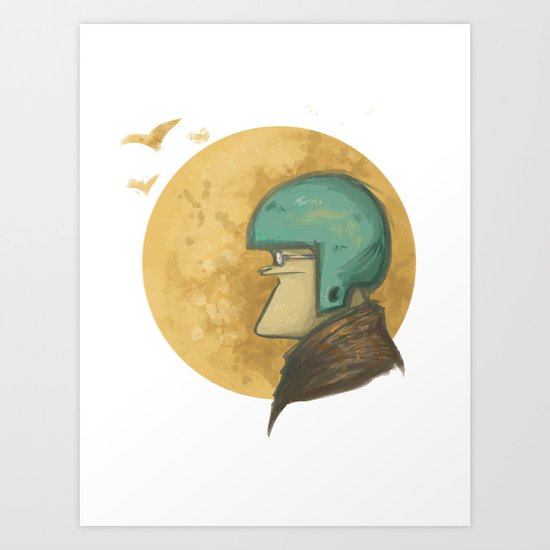flying to the moon Art Print