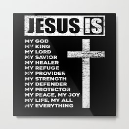 Jesus God Metal Print | Christians, Gift, Jesus Christus, Cross, Graphicdesign, Pray, Bible, Crucifixion, Gift Idea, Religious 