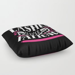 Lashes Longer Than My Patience Funny Quote Floor Pillow