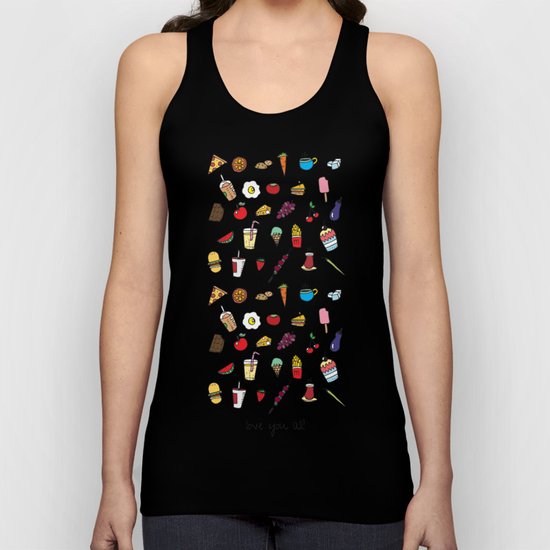 Food Love Pattern Unisex Tank Top