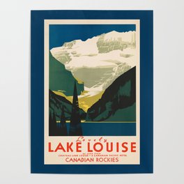 Lovely Lake Louise vintage travel ad Poster