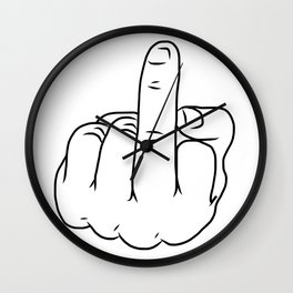 Middle Finger 1 Wall Clock