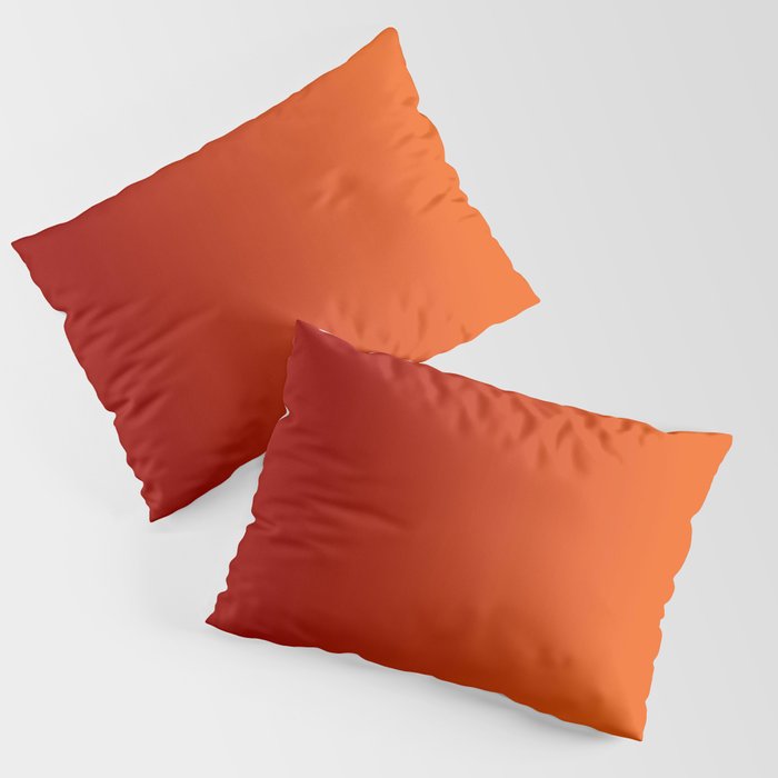 Ombre in Red Orange Pillow Sham