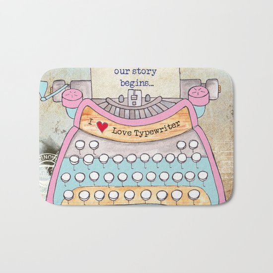 Typewriter #5 Bath Mat