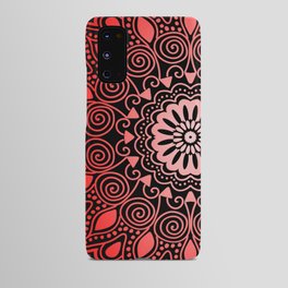 Deep Red Mandala Art Android Case