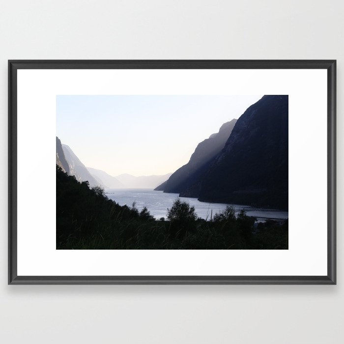 Wanderlust in Norway, Europe, Lysefjord in the evening, landscape made by ice - wall art - travel art - planet earth Framed Art Print
