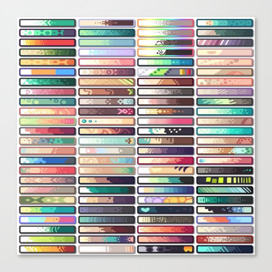 Colour palette Canvas Print