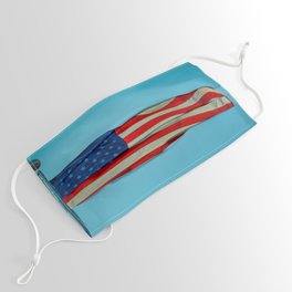 Old Glory Glowing in a Blue Sky American Flag Face Mask | White, Red, Starsandstripes, Forthofjuly, Americanflag, Star Spangledbanner, Usa, Redwhiteandblue, Memorialday, Photo 