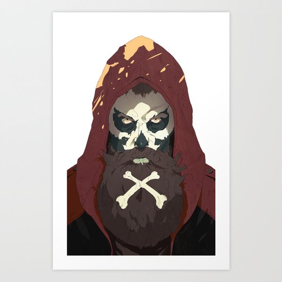Skullbeard Art Print