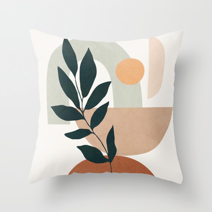Soft Shapes IV Throw Pillow