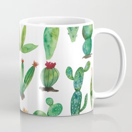 Funny & Cute Cactus Cartoon Pattern Coffee Mug