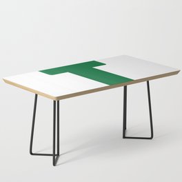T (Olive & White Letter) Coffee Table