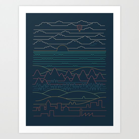 Linear Landscape Art Print