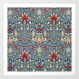 Snakeshead William Morris Textile Pattern Art Print