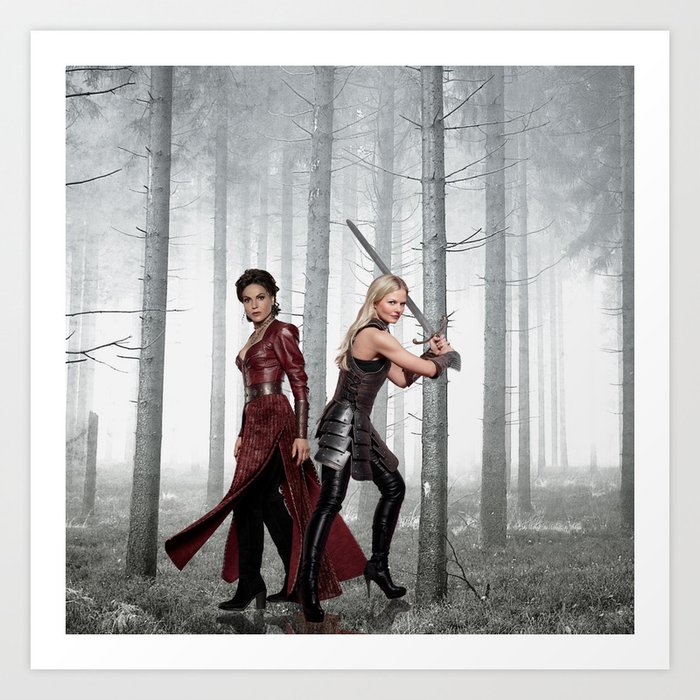 SwanQueen Enchanted Forest Art Print