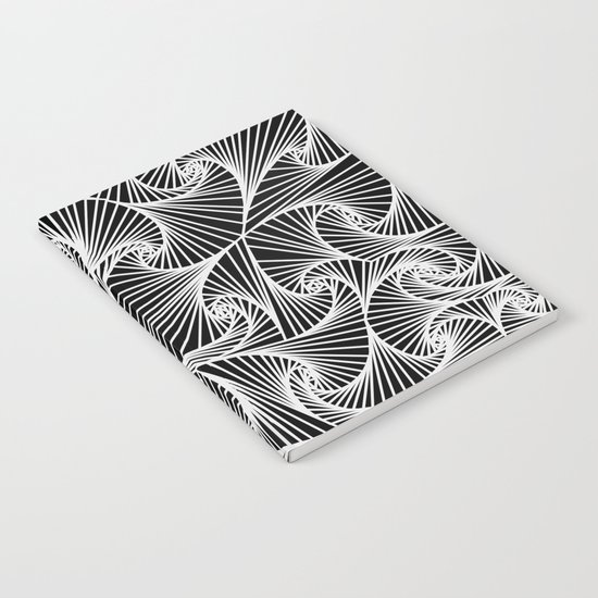 Fractal Sketch Dark Notebook