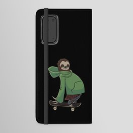Sloth Skateboarding Android Wallet Case