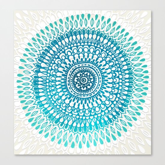 Radiate in Teal + Emerald Canvas Print