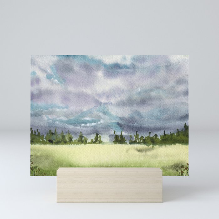 Ethereal Vista | Watercolor Landscape Mini Art Print