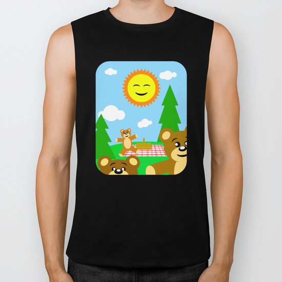 Teddy Bear Picnic Biker Tank