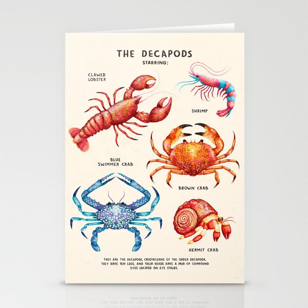 THE DECAPODS Stationery Cards