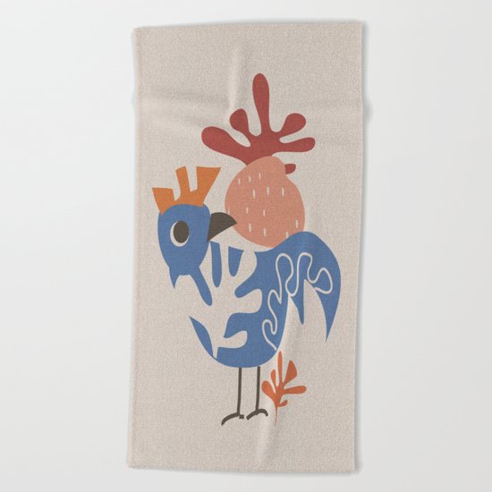 Wondering Rooster Beach Towel