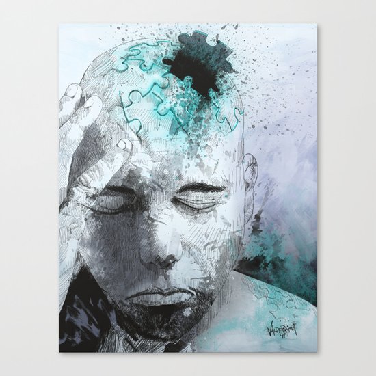 Puzzled Canvas Print