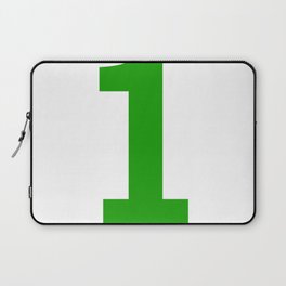 Number 1 (Green & White) Laptop Sleeve