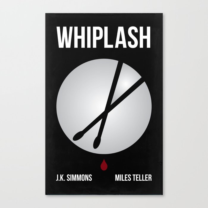 Whiplash Graphic Movie Poster Canvas Print By Pixelsandpaper