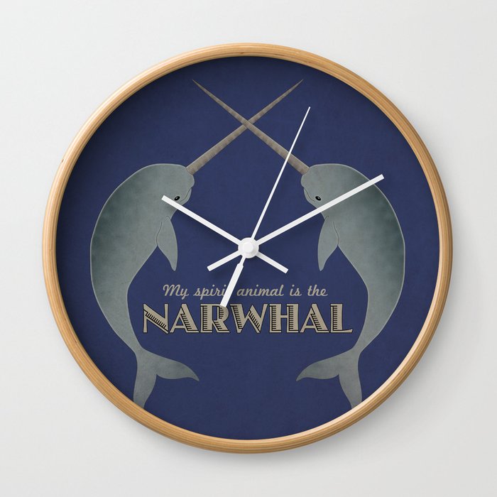 Narwhal is my spirit animal Wall Clock