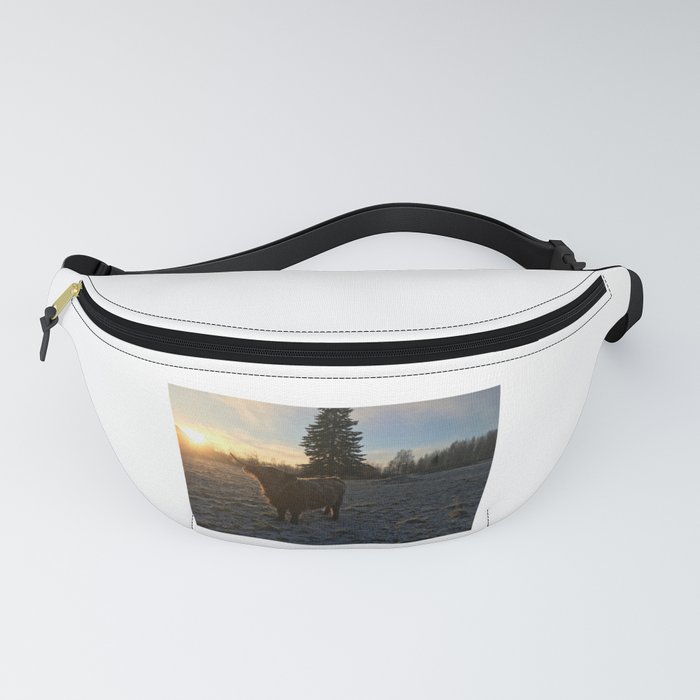Fluffy Highland Cattle Cow 1189 Fanny Pack