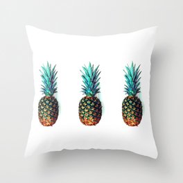 Tri soldier pineapples Throw Pillow