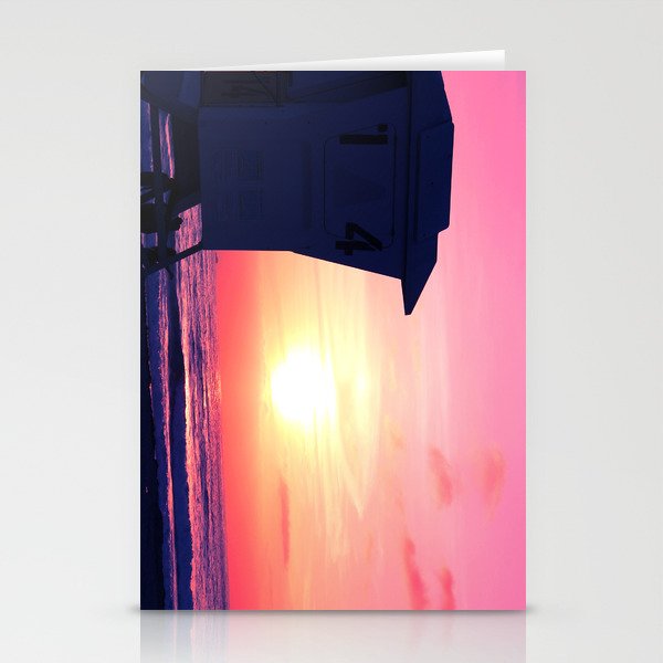 Mission Beach Sunset Stationery Cards