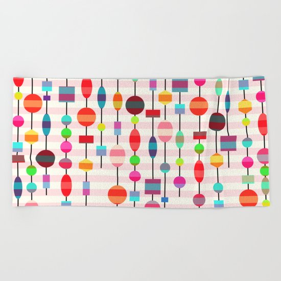 Colorful pearls Beach Towel