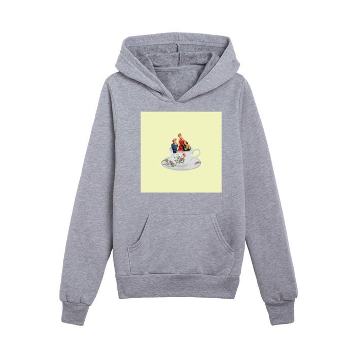 tea time 2 yellow Kids Pullover Hoodie