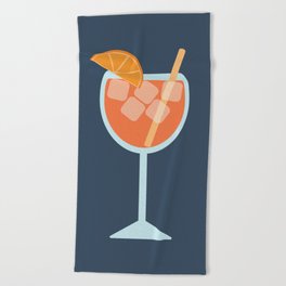 Spritz Orange Cocktail Beach Towel