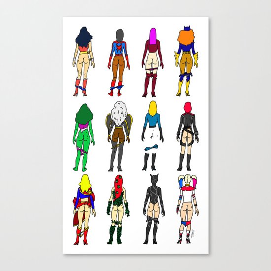 Superheroine Butts Canvas Print