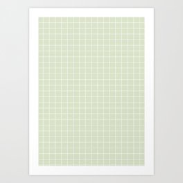 Green Grid Print Art Print