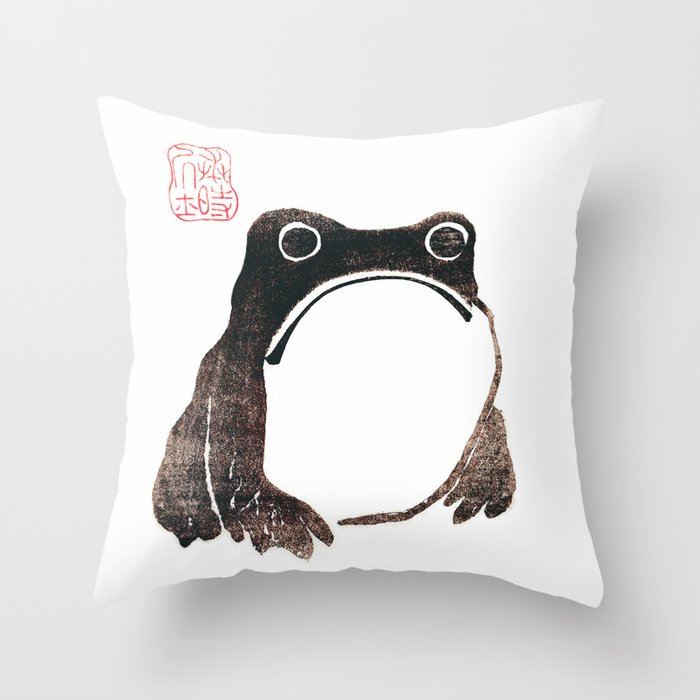 Matsumoto Hoji Frog Throw Pillow