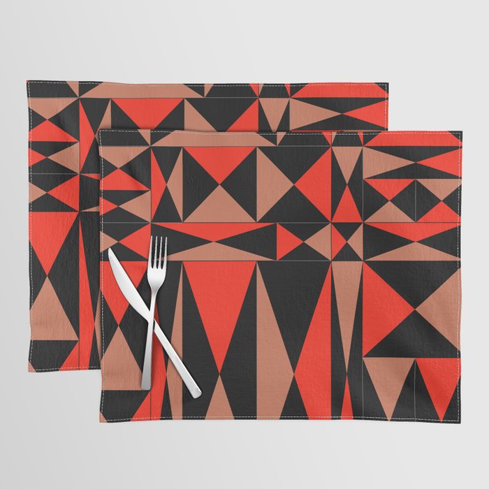 Abstraction_NEW_GEOMETRIC_TRIANGLE_MERRY_PATTERN_1130A Placemat