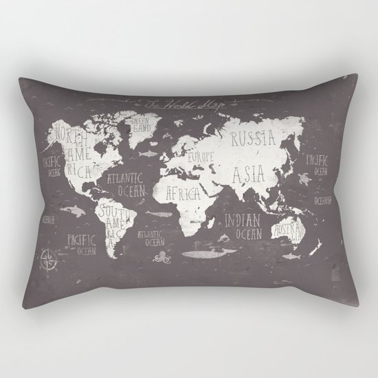 The World Map Rectangular Pillow