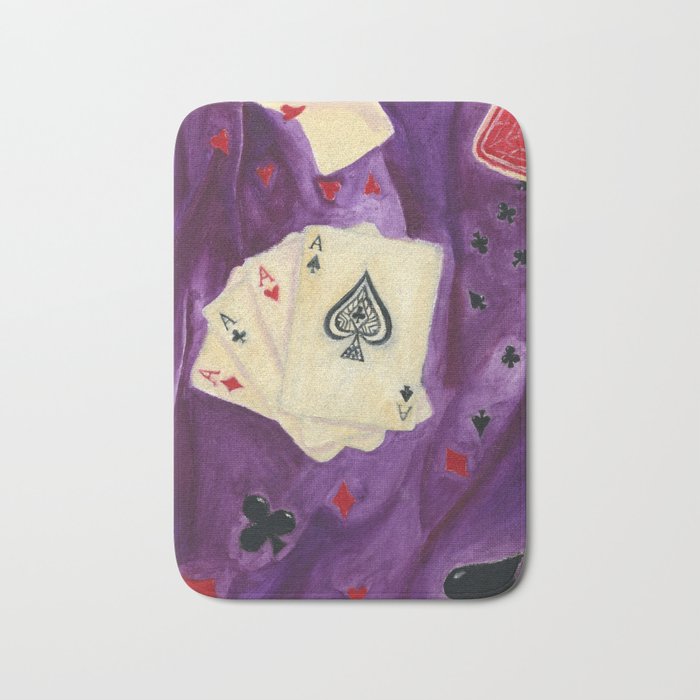 Game of Aces Bath Mat