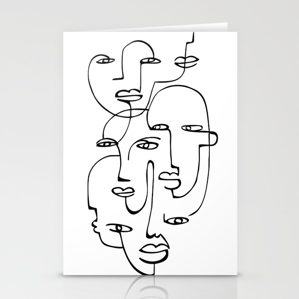 Abstract Faces Stationery Cards By Heartskippedabeat Society6