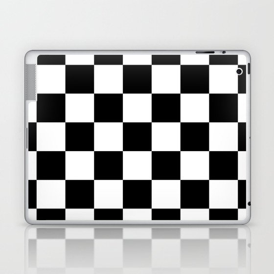 Black and White Square Pattern Laptop & iPad Skin