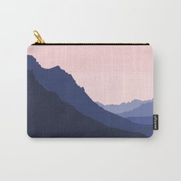 Mountain Skyline in Pink Carry-All Pouch | Mountain, Canada, Graphicdesign, Vancouver, Britishcolumbia, Digital, Banff, Adventure, Westcoast, Travel 