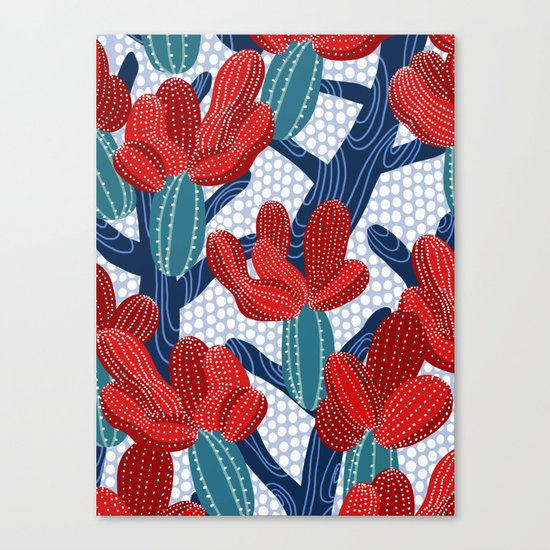 Winter Cactus Canvas Print