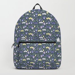Pansies and crocuses Backpack