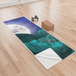 On the ocean at the magical night Yoga Towel